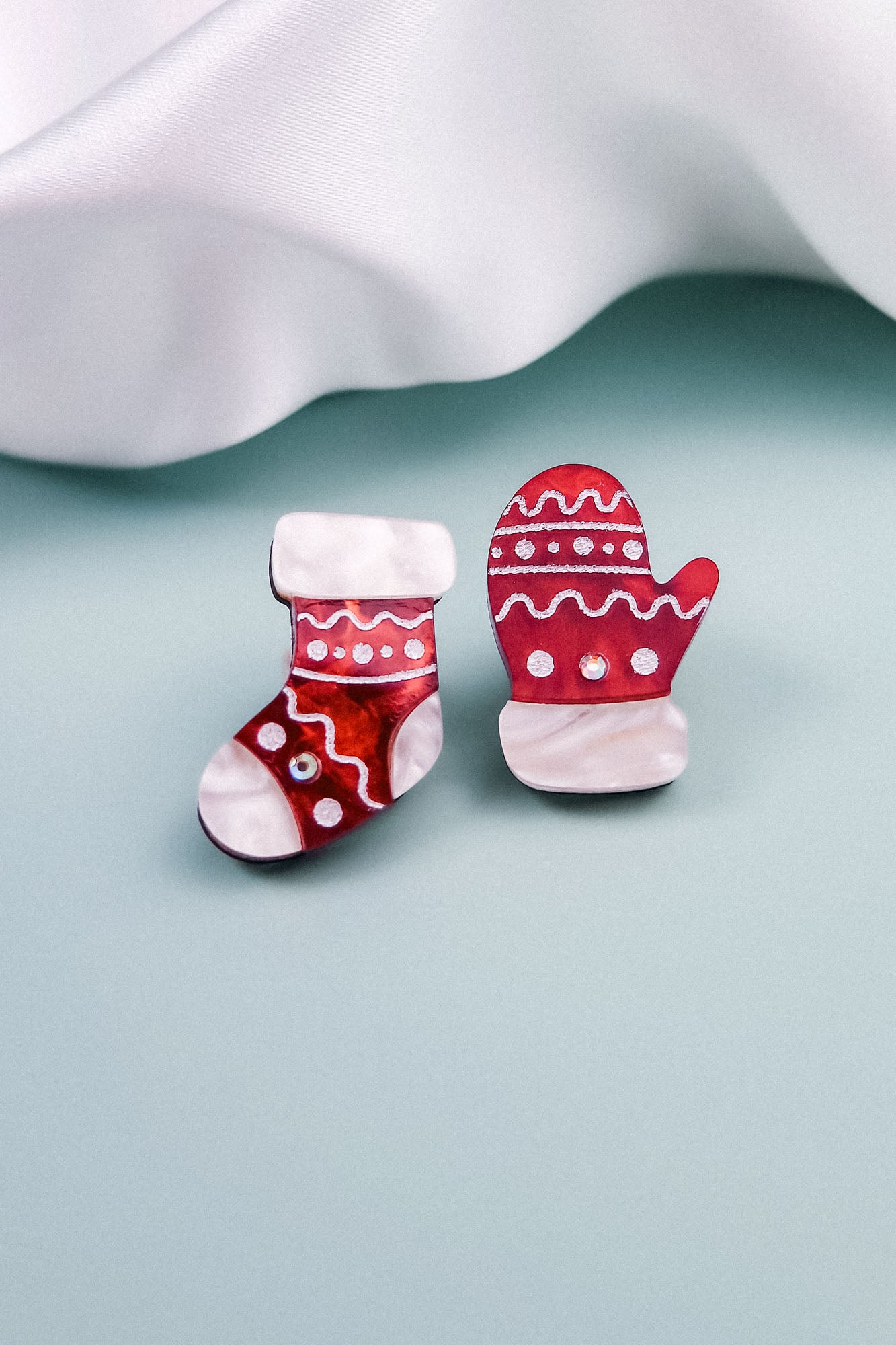 Christmas Knitted Studs - DORUZOVA
