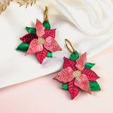 Poinsettia Statement Hoops - DORUZOVA
